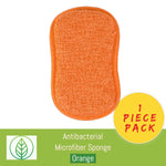 Load image into Gallery viewer, KS002-O-01-Antibacterial Microfiber Sponge-Sponge-ecofans-1-Orange-