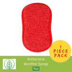Load image into Gallery viewer, KS002-R-01-Antibacterial Microfiber Sponge-Sponge-ecofans-1-Red-