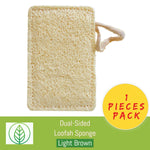 Load image into Gallery viewer, KS052-LN-01-Dual-Sided Loofah Sponge--ecofans-1-Light Brown-Rectangle