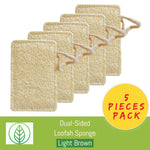 Load image into Gallery viewer, KS052-LN-05-Dual-Sided Loofah Sponge--ecofans-5-Light Brown-Rectangle