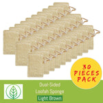 Load image into Gallery viewer, KS052-LN-30-Dual-Sided Loofah Sponge--ecofans-30-Light Brown-Rectangle