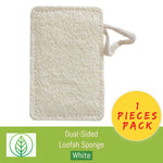 Load image into Gallery viewer, KS052-W-01-Dual-Sided Loofah Sponge--ecofans-1-White-Rectangle
