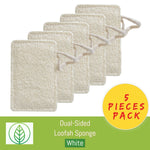 Load image into Gallery viewer, KS052-W-05-Dual-Sided Loofah Sponge--ecofans-5-White-Rectangle