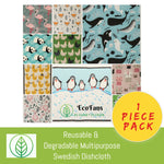 Load image into Gallery viewer, KT001-X-01-Reusable-Degradable Multipurpose Swedish Dishcloth-Cloth-ecofans-1-Animal-