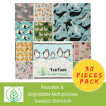 Load image into Gallery viewer, KT001-X-30-Reusable & Degradable Multipurpose Swedish Dishcloth-Cloth-ecofans-30-Animal-