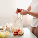 Load image into Gallery viewer, -Reusable-Washable Cotton Mesh Grocery Bag w/ Short Handle-Bag-ecofans---