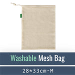 Load image into Gallery viewer, -Washable Cotton Mesh Bag w/ Drawstring - Plain--ecofans---
