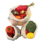 Load image into Gallery viewer, -Washable Cotton Mesh Bag w/ Drawstring - Plain--ecofans---