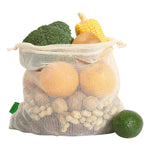 Load image into Gallery viewer, -Washable Cotton Mesh Bag w/ Drawstring - Plain--ecofans---