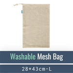 Load image into Gallery viewer, -Washable Cotton Mesh Bag w/ Drawstring - Plain--ecofans---