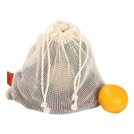 Load image into Gallery viewer, -Washable Cotton Mesh Bag w/ Drawstring - Plain--ecofans---
