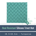 Cargar la imagen en el visor de la Galería, KM001-T-03-Manteles de silicona resistentes al calor-Mat-ecofans-3-Turquoise-
