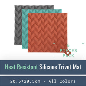 KM001-A-06- Esteiras de silicone resistentes ao calor - Trivet Mats-Mat-ecofans-6-All Colors-