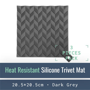 KM001-DS-03-Calor-Resistente de Silicone Trivet Mats-Mat-ecofans-3-Dark Grey-