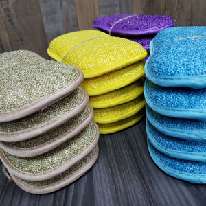 Microfiber Scrubbing Sponge – Multi-Pack Dual-Action Antibacterial Scr –  EcoFans®