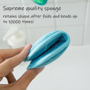 5/10pcs Microfiber Kitchen Scrub Sponges, TSV Dual Action Reusable Scouring Pads, Non-Scratch Household Dishes Washing Cloth, Heavy Duty Scrubber for