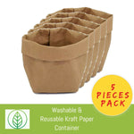 Load image into Gallery viewer, KB001-S4-05-Washable &amp; Reusable Kraft Paper Container - Plain Colors-Bag-ecofans-5-Grey-10*10*22cm-S
