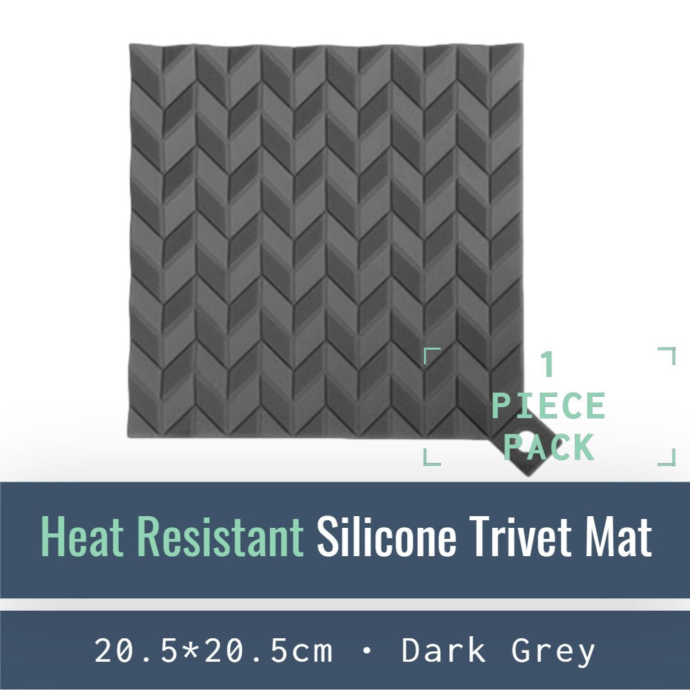 KM001-DS-01-Heat-Resistant Silicone Trivet Mats-Mat-ecofans-1-Dark Grey-