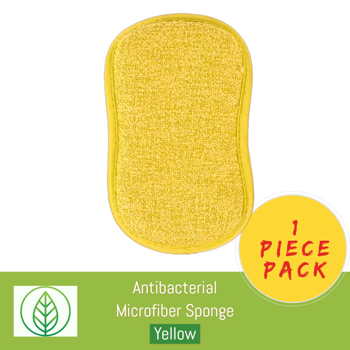 KS002-Y-01-Antibacterial Microfiber Sponge-Sponge-ecofans-1-Yellow-