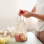 Load image into Gallery viewer, -Reusable-Washable Cotton Mesh Grocery Bag w/ Short Handle-Bag-ecofans---
