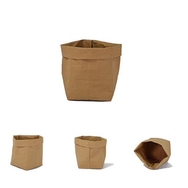 -Washable & Reusable Kraft Paper Container - Plain Colors-Bag-ecofans---