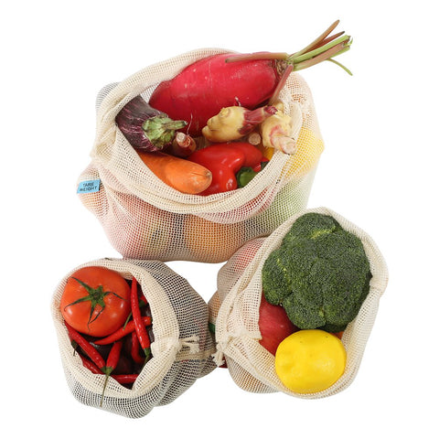 -Washable Cotton Mesh Bag w/ Drawstring - Plain--ecofans---